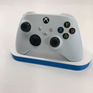 blue Xbox controller stand front view