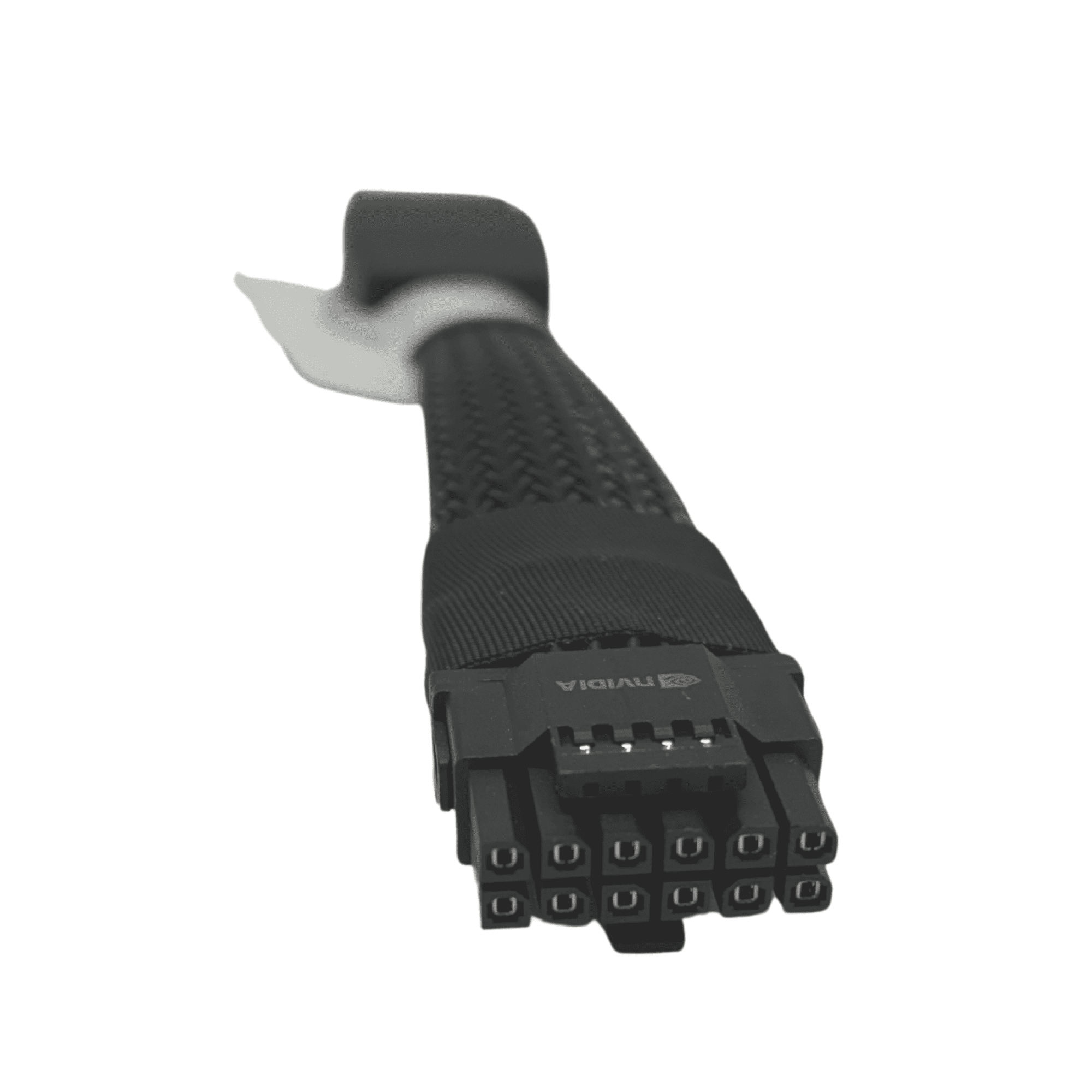 closeup of 12VHPWR to dual 8-pin RTX power adapter connectors