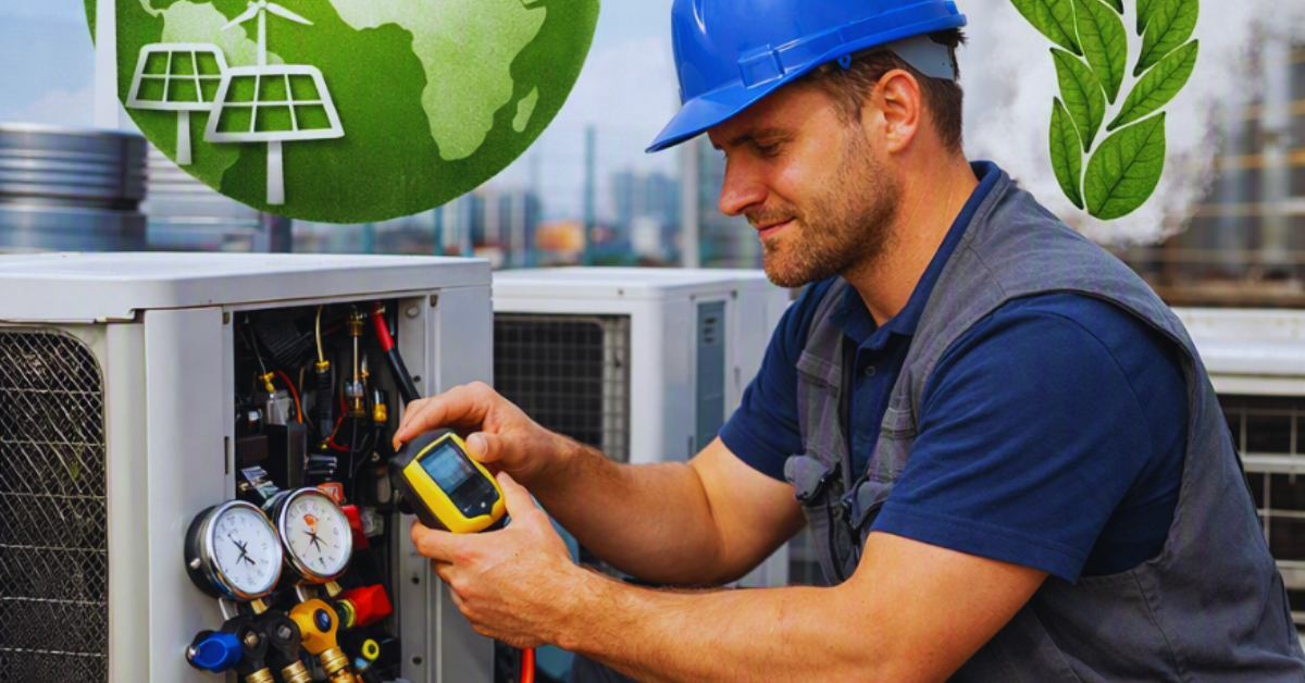 HVAC maintenance carbon footprint