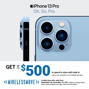 Get up to $500 to spend instore with trade in