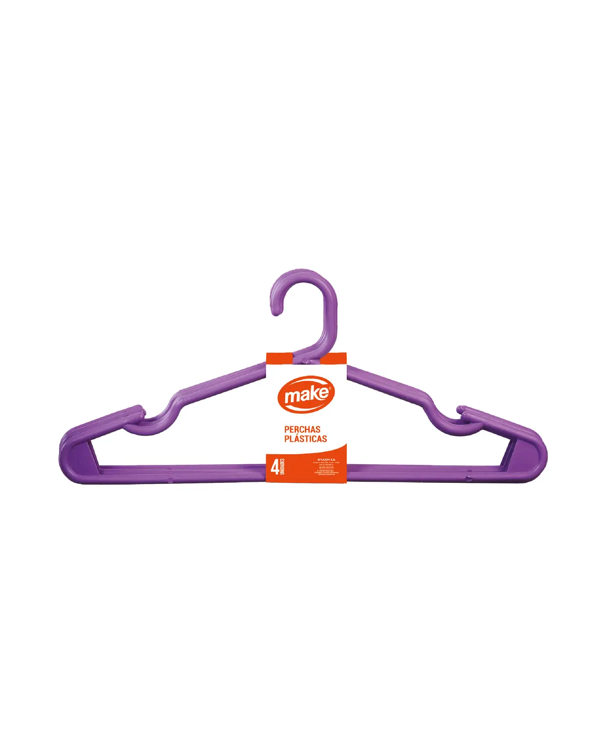 PERCHA PLASTICA x 4