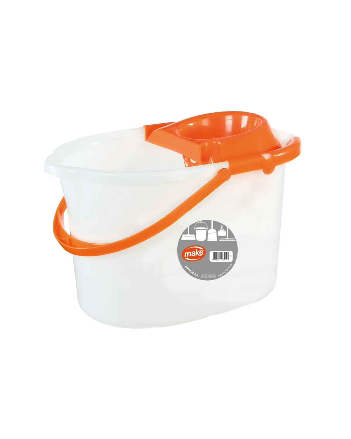 BALDE PLASTICO OVAL CON ESCURRIDOR