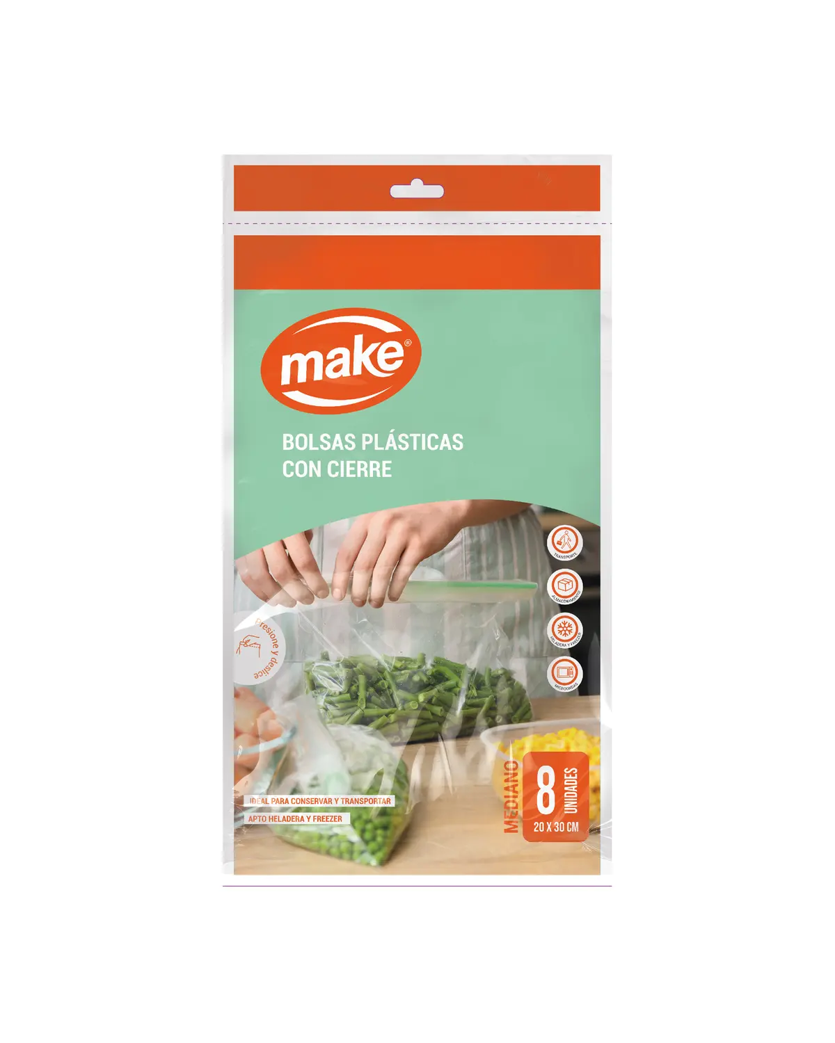BOLSA HERMÉTICA CON CIERRE 20x30 MEDIANA x8