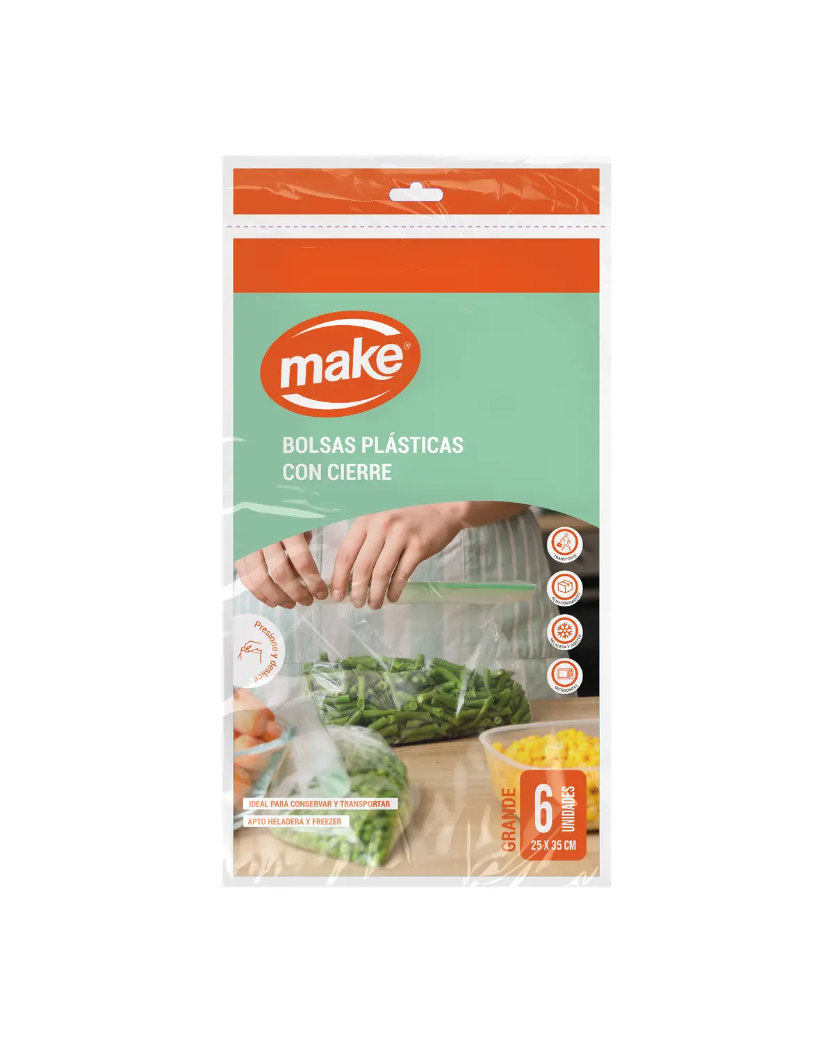 BOLSA HERMÉTICA CON CIERRE 25x35 GRANDE x6