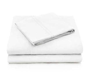 Malouf Bamboo White Sheet Set
