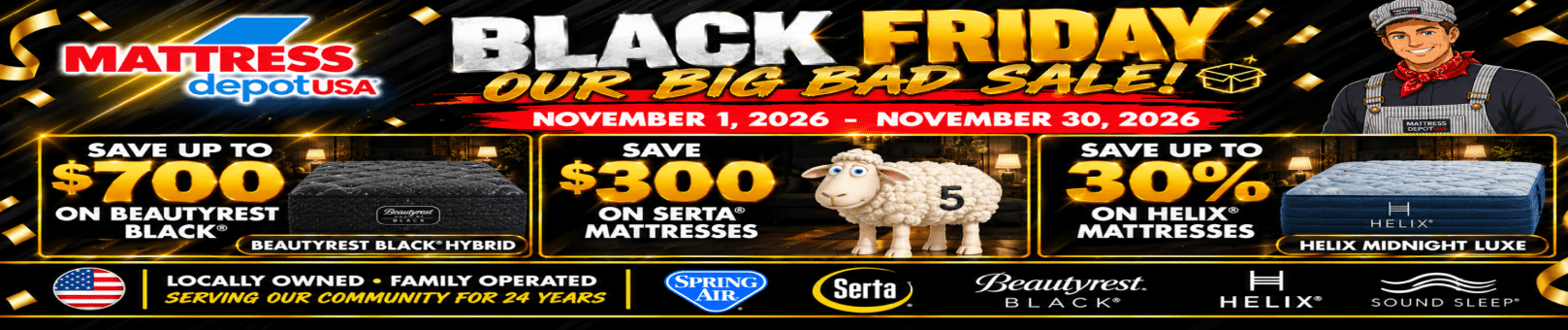 Mattress Depot USA Black Friday sale 2026