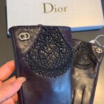 Dior Gloves In Dark Purple