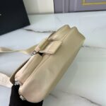 Prada Pocket Nylon And Brushed Bag Beige For Women, Women's Bags 9in/23cm 1BD295_789_F0F24_V_BFO