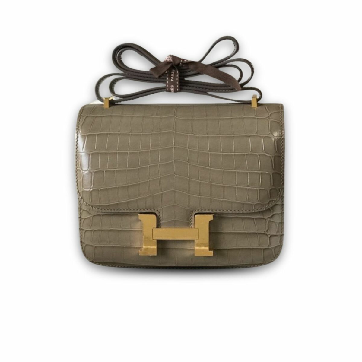 Hermes Mini Constance Bag Grey For Women Gold Color Hardware 7.1in/18cm