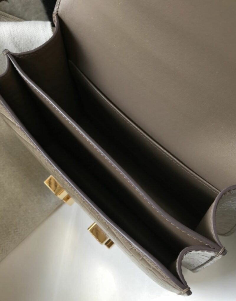 Hermes Mini Constance Bag Grey For Women Gold Color Hardware 7.1in/18cm