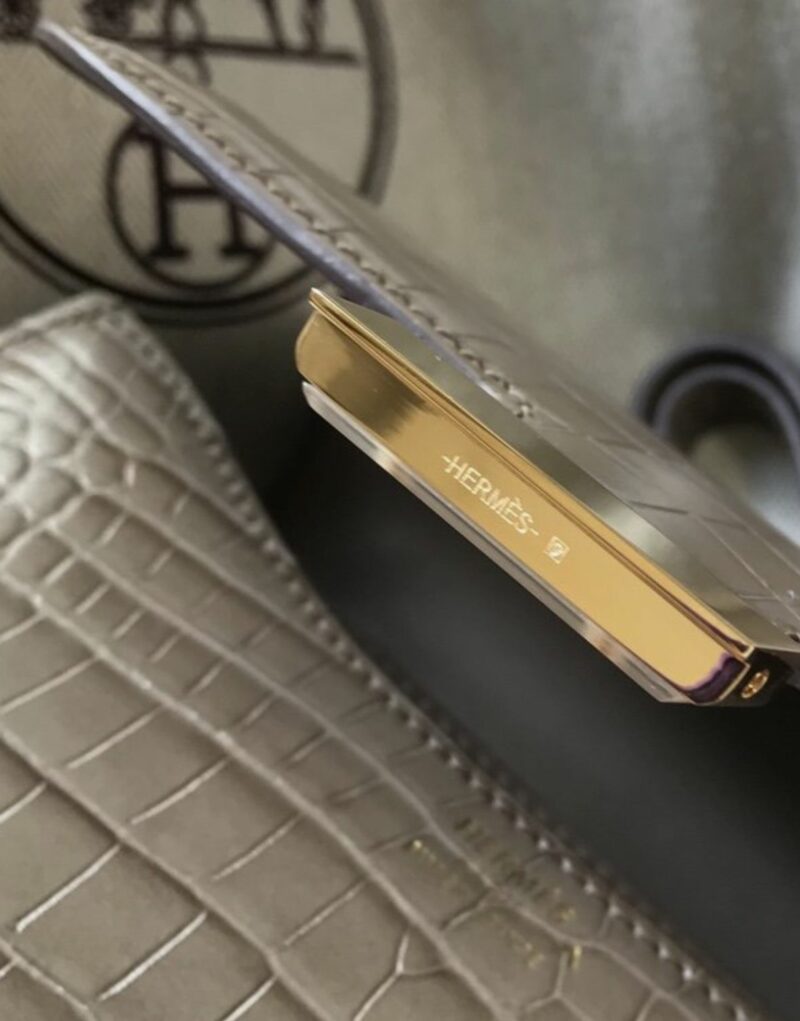 Hermes Mini Constance Bag Grey For Women Gold Color Hardware 7.1in/18cm
