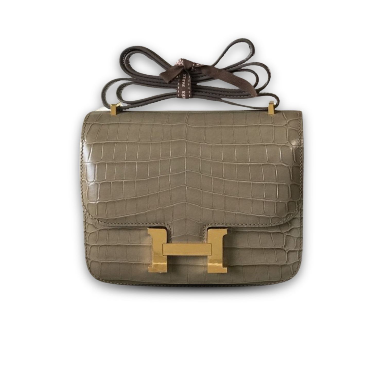 Hermes Mini Constance Bag Grey For Women Gold Color Hardware 7.1in/18cm