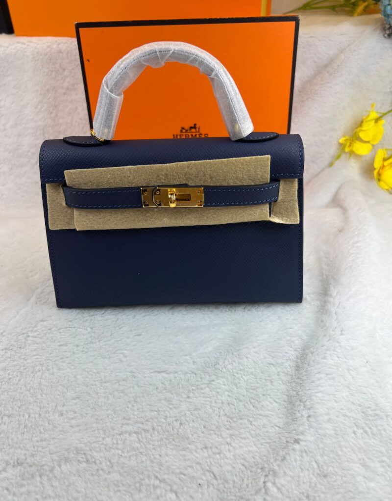 Hermes Kelly 19 Blue France Swift Bag For Women, Women's Handbags, Shoulder Bags 7.5in/19cm