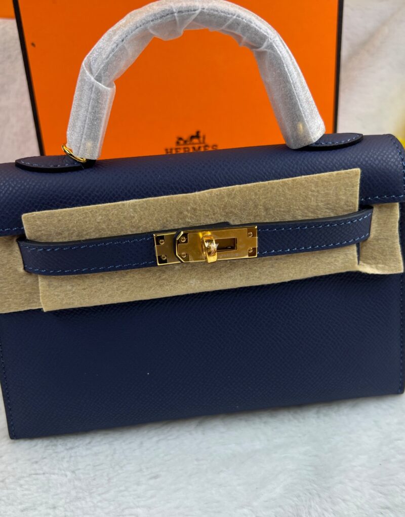 Hermes Kelly 19 Blue France Swift Bag For Women, Women's Handbags, Shoulder Bags 7.5in/19cm