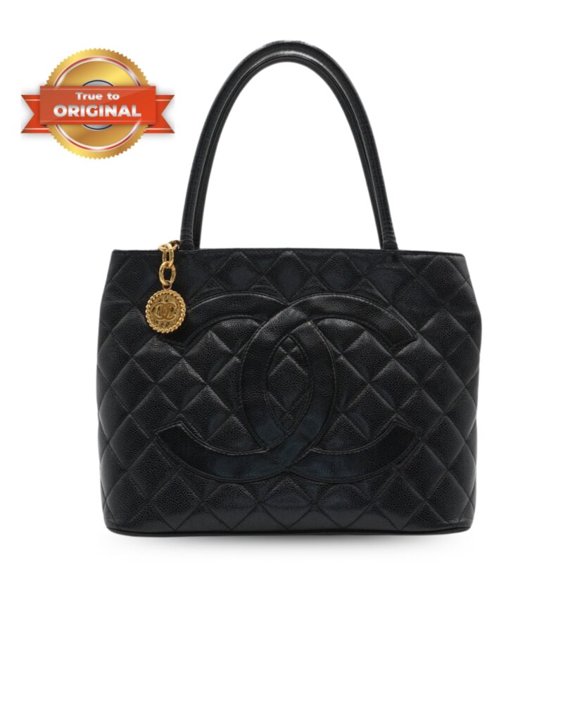 [True-to-ORIGINAL] Chanel Medallion Tote Gold Hardware Caviar Black For Women 15.6in/32cm