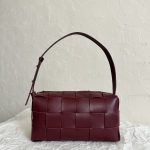 Bottega Veneta Brick Cassette Brown/Burgundy For Women‎ 11in/28cm 709360VMAY12593