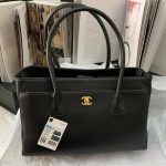 Chanel Caviar Cerf Black For Women 14.1in/36cm