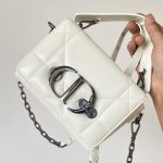 Christian Dior 30 Montaigne Box Bag With Handle White For Women 7in/17.5cm