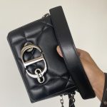 Dior 30 Montaigne Box Bag With Handle Black For Women 10in/25cm M9218BNNA_M030