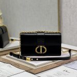 Christian Dior 30 Montaigne East West Bag With Chain Black For Women 8.5in/21.5cm