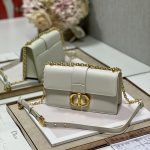 Christian Dior 30 Montaigne East West Bag With Chain White For Women 8.5in/21.5cm M9334UHEL_M030