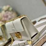 Christian Dior 30 Montaigne East West Bag With Chain White For Women 8.5in/21.5cm M9334UHEL_M030
