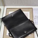 Dior Caro Macrocannage Pouch Black/White For Women 7.5in/19.5cm S5135BNHH_M900