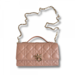 Dior Lady Top Handle Clutch Beige/Black/White For Women 8.5in/21cm S0980ONMJ_M49P