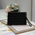 Dior Large Caro Daily Pouch Black/Grey/Brown For Women 12in/30cm S5086UWHC_M900