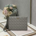Dior Large Caro Daily Pouch Black/Grey/Brown For Women 12in/30cm S5086UWHC_M900