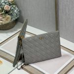 Dior Large Caro Daily Pouch Black/Grey/Brown For Women 12in/30cm S5086UWHC_M900