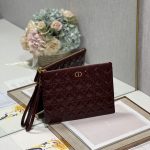 Dior Large Caro Daily Pouch Black/Grey/Brown For Women 12in/30cm S5086UWHC_M900
