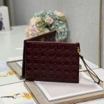 Dior Large Caro Daily Pouch Black/Grey/Brown For Women 12in/30cm S5086UWHC_M900