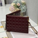 Dior Large Caro Daily Pouch Black/Grey/Brown For Women 12in/30cm S5086UWHC_M900