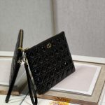 Dior Large Caro Daily Pouch Black/Grey/Brown For Women 12in/30cm S5086UWHC_M900