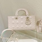 Dior Medium Lady D-joy Bag White/Grey/Beige/Black For Women 10in/26cm M0540ONGE_M030