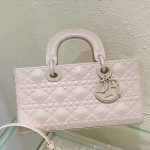 Dior Medium Lady D-joy Bag White/Grey/Beige/Black For Women 10in/26cm M0540ONGE_M030