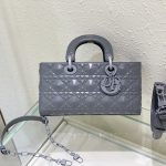 Dior Medium Lady D-joy Bag White/Grey/Beige/Black For Women 10in/26cm M0540ONGE_M030