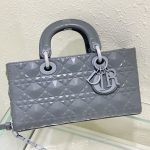 Dior Medium Lady D-joy Bag White/Grey/Beige/Black For Women 10in/26cm M0540ONGE_M030