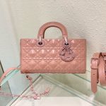 Dior Medium Lady D-joy Bag White/Grey/Beige/Black For Women 10in/26cm M0540ONGE_M030