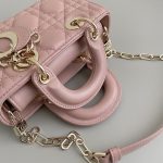 Dior Micro Lady D-Joy Bag White/Pink/Black For Women 6in/16cm S0910ONGE_M030