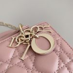 Dior Micro Lady D-Joy Bag White/Pink/Black For Women 6in/16cm S0910ONGE_M030