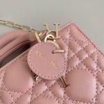 Dior Micro Lady D-Joy Bag White/Pink/Black For Women 6in/16cm S0910ONGE_M030
