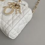 Dior Micro Lady D-Joy Bag White/Pink/Black For Women 6in/16cm S0910ONGE_M030