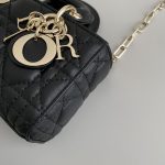 Dior Micro Lady D-Joy Bag White/Pink/Black For Women 6in/16cm S0910ONGE_M030