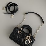 Dior Micro Lady D-Joy Bag White/Pink/Black For Women 6in/16cm S0910ONGE_M030