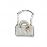 Dior Micro Lady D-Joy Bag White/Pink/Black For Women 6in/16cm S0910ONGE_M030