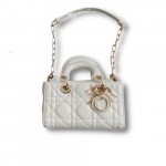 Dior Micro Lady D-Joy Bag White/Pink/Black For Women 6in/16cm S0910ONGE_M030