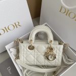 Dior Micro Lady D-Joy Bag White/Pink/Black For Women 6in/16cm S0910ONGE_M030
