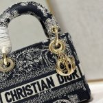 Dior Mini Lady D-Lite Bag Black  For Women 6.5in/17cm